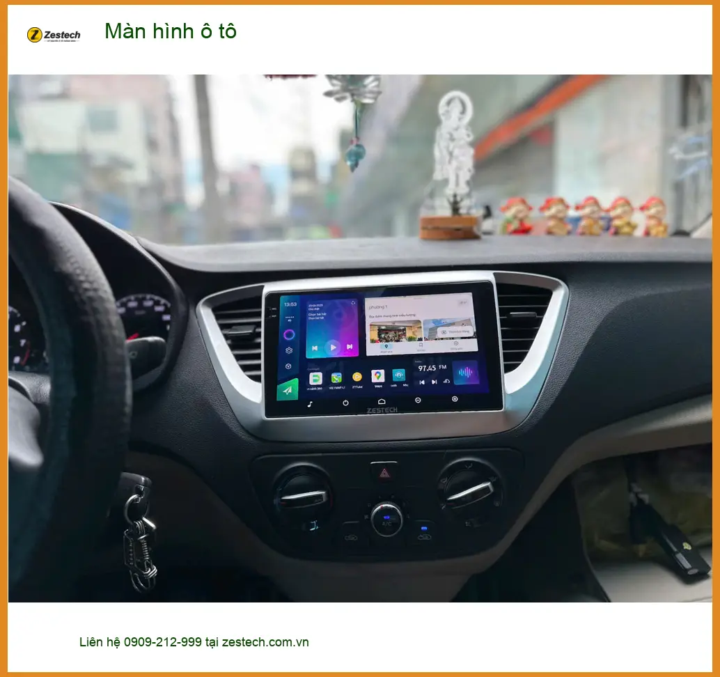 Anh Tùng nâng cấp màn hình ô tô cho Hyundai Accent tại Quận 3 để tiện đường đi làm ảnh thực tế 5