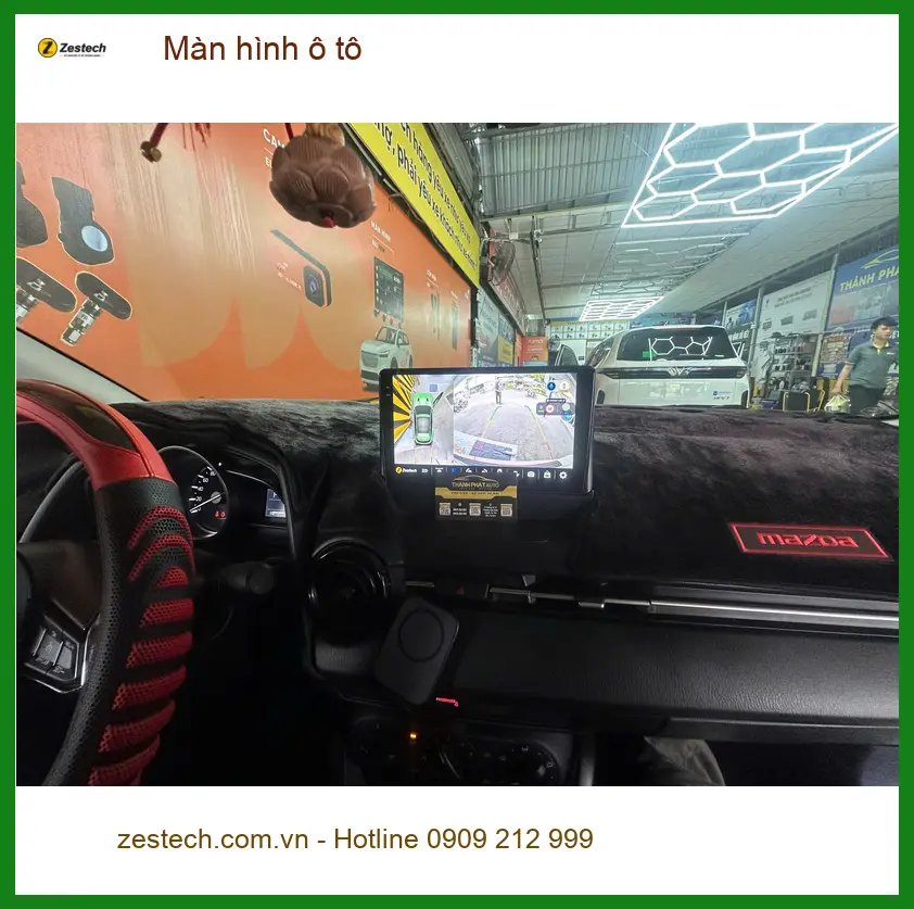 Chị Thùy lắp màn hình ô tô Hyundai Accent Quận Gò Vấp để giải trí và chỉ đường ảnh thực tế 2