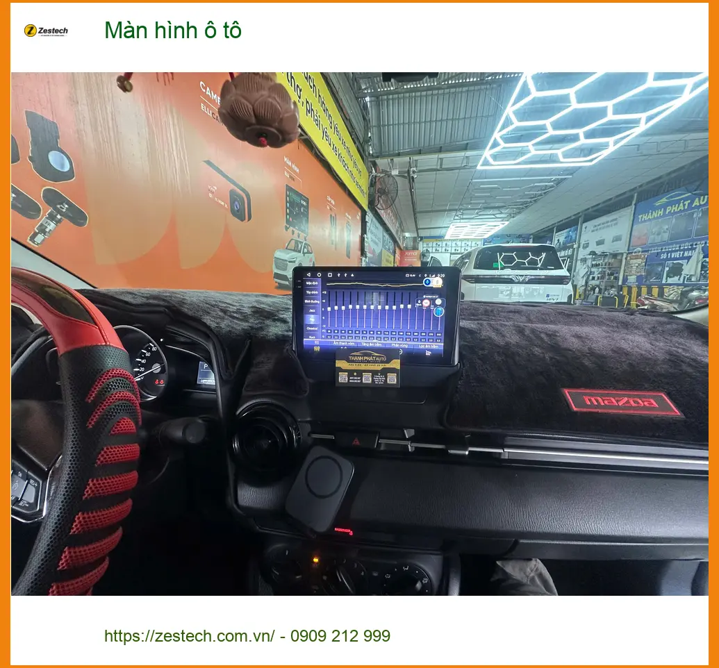 Chị Thùy lắp màn hình ô tô Hyundai Accent Quận Gò Vấp để giải trí và chỉ đường ảnh thực tế 3