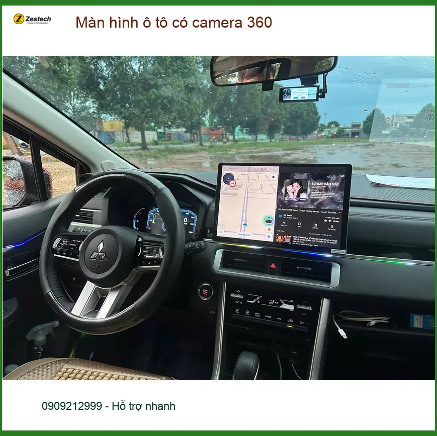 Anh Công lắp màn hình Android có camera 360 cho Hyundai Accent tại Quận 9