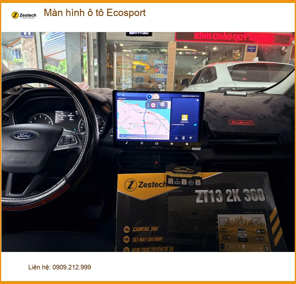 Anh Trí lắp màn hình ô tô Ecosport tại Quận 6 để nâng tầm tiện ích lái xe ảnh thực tế 2
