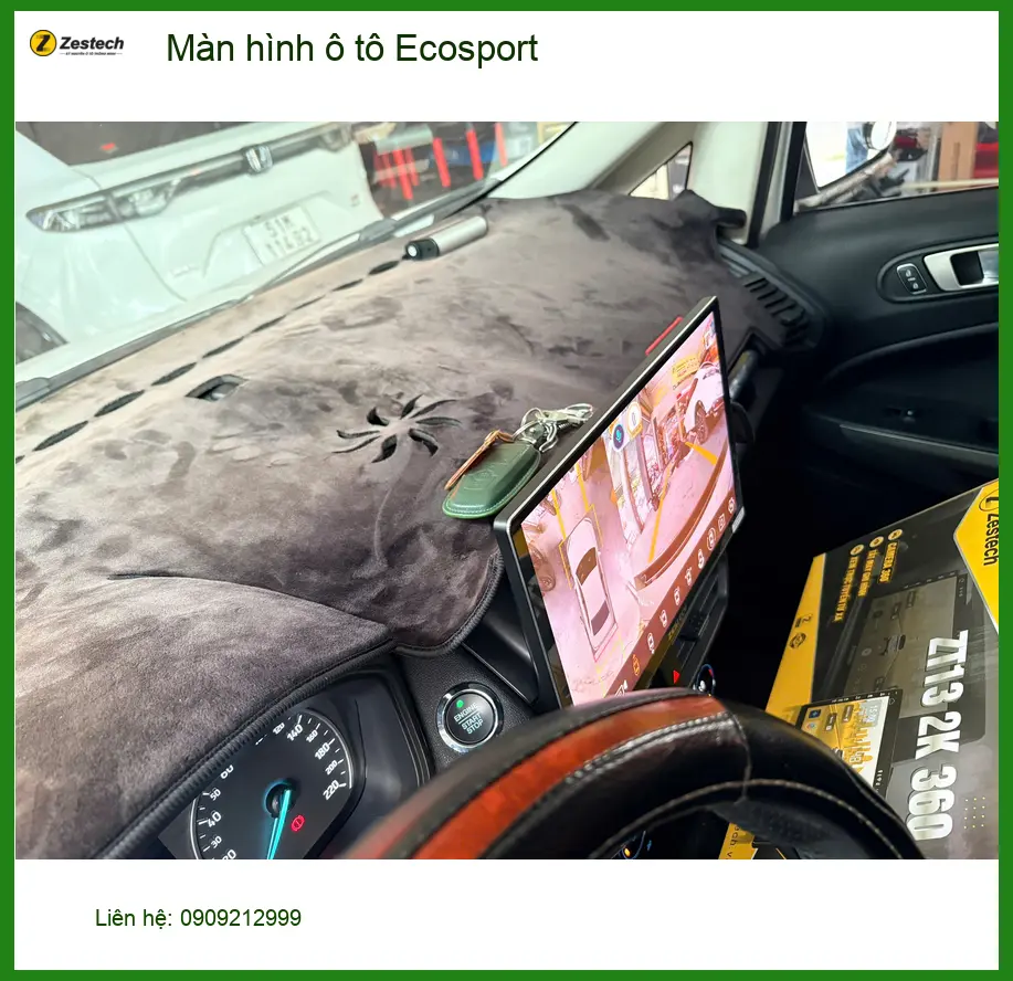 Anh Bách nâng cấp màn hình ô tô Ford Ecosport Quận 10 vì màn zin thiếu tính năng giải trí ảnh thực tế 2
