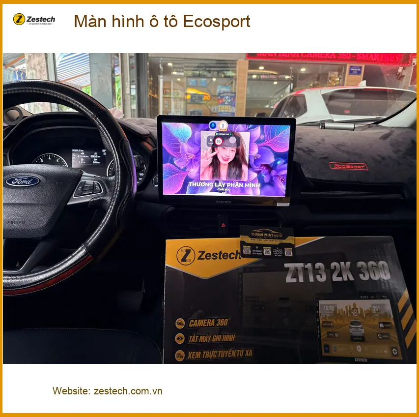 Anh Bách nâng cấp màn hình ô tô Ford Ecosport Quận 10 vì màn zin thiếu tính năng giải trí ảnh thực tế 5