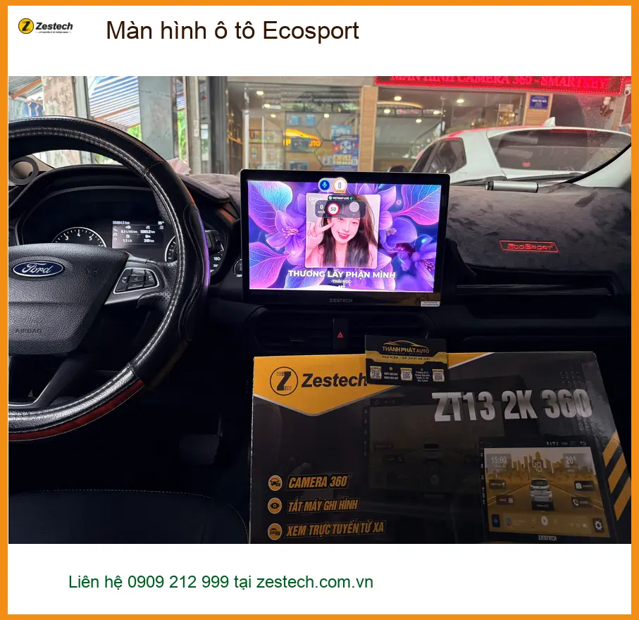 Cô An lắp màn hình ô tô Ecosport tại Quận 12 vì màn zin đã lỗi thời ảnh thực tế 4