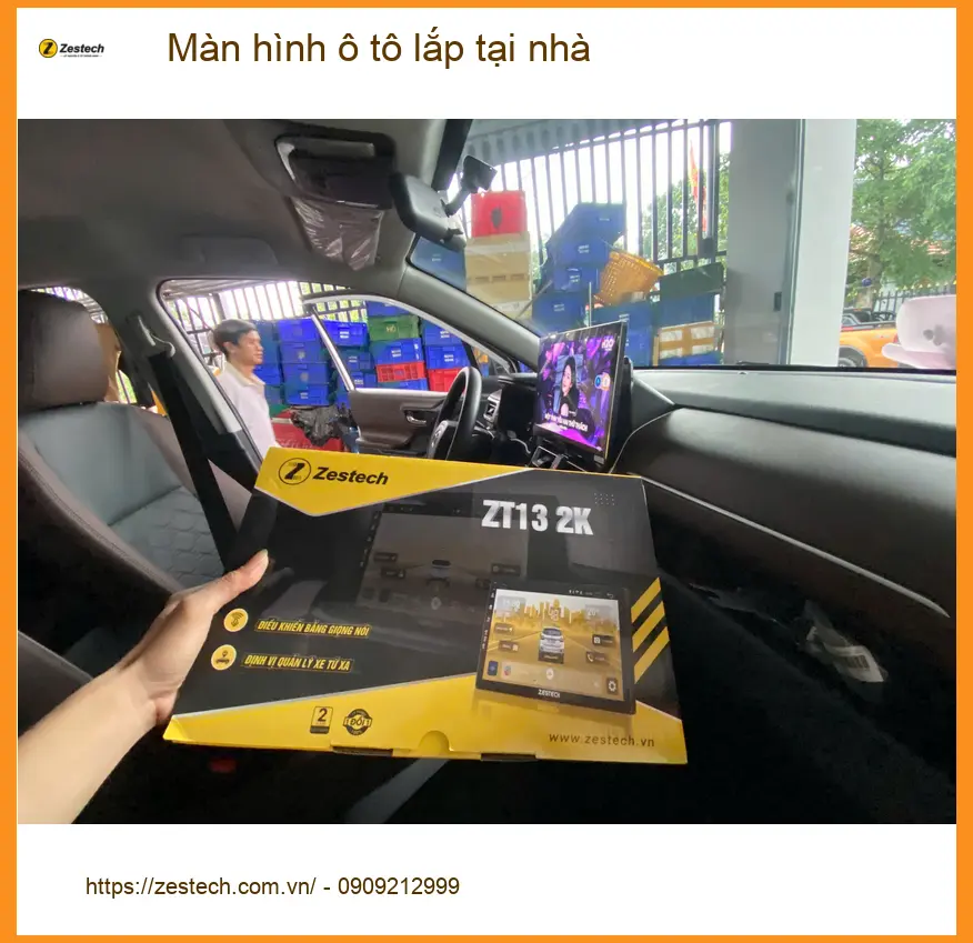 Chú Long lắp màn hình ô tô tận nhà cho Hyundai Accent tại Quận 12 để tiện lợi ảnh thực tế 2