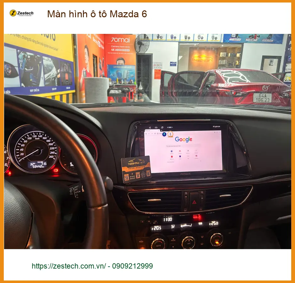 Anh Minh lắp màn hình ô tô Mazda 6 tại Quận Bình Thạnh cần giải trí ảnh thực tế 2