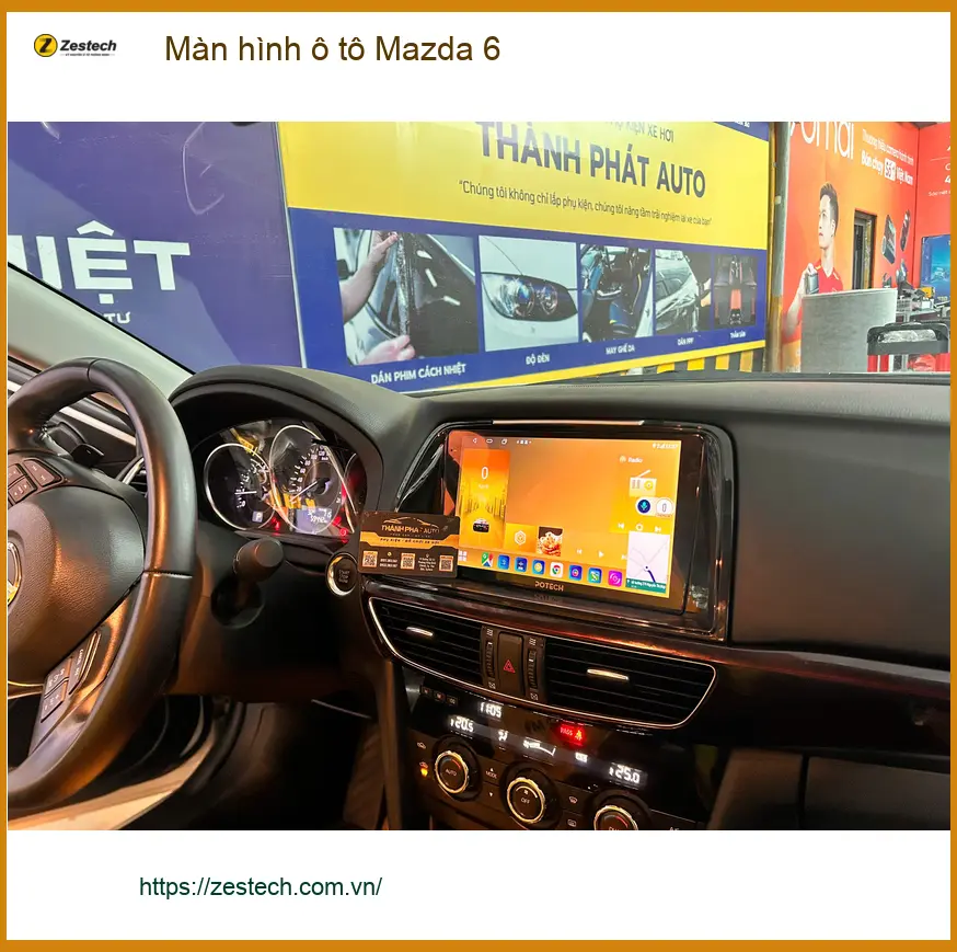 Anh Minh lắp màn hình ô tô Mazda 6 tại Quận Bình Thạnh cần giải trí ảnh thực tế 4