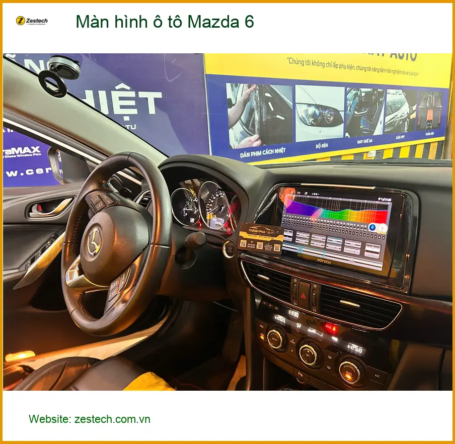 Anh Lâm nâng cấp màn hình ô tô cho Mazda 6 tại Quận 10 vì màn hình zin đã lỗi thời ảnh thực tế 3