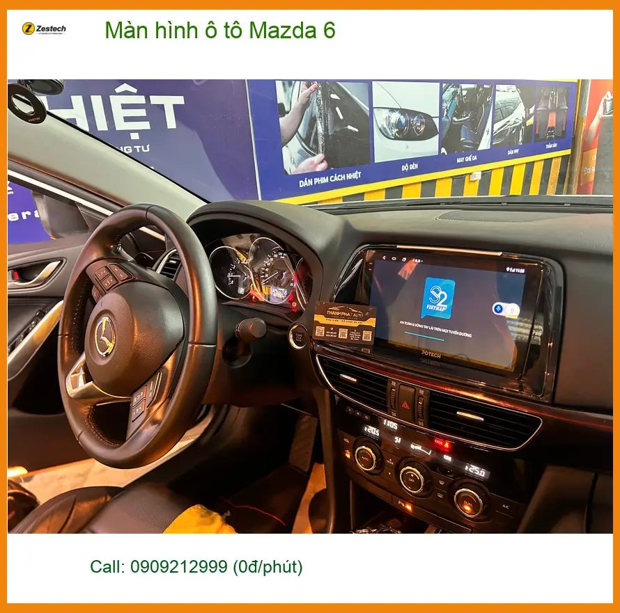 Anh Lâm nâng cấp màn hình ô tô cho Mazda 6 tại Quận 10 vì màn hình zin đã lỗi thời ảnh thực tế 5