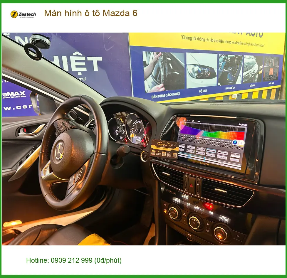 Anh Khải lắp màn hình ô tô Mazda 6 Quận 12 để nâng tầm trải nghiệm lái xe