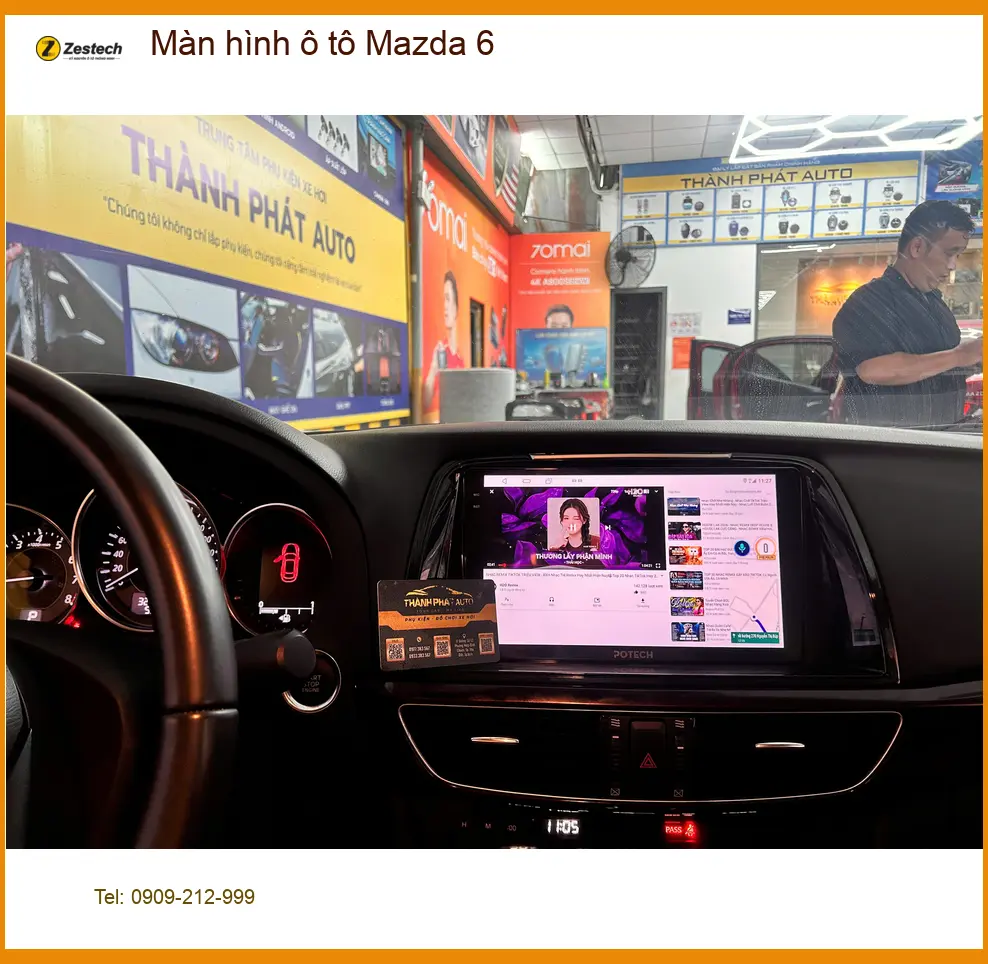 Anh Khải lắp màn hình ô tô Mazda 6 Quận 12 để nâng tầm trải nghiệm lái xe ảnh thực tế 3