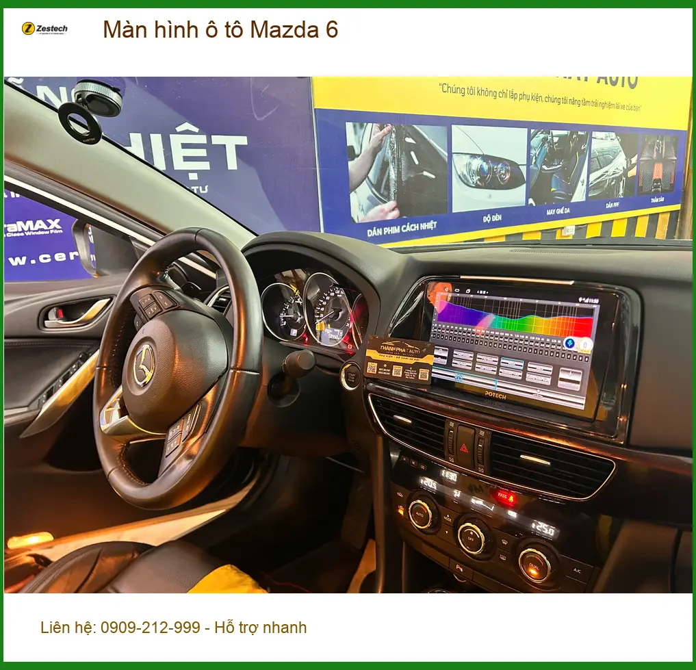 Anh Quang nâng cấp màn hình ô tô Mazda 6 tại Quận 2 để có trải nghiệm giải trí tốt hơn ảnh thực tế 4