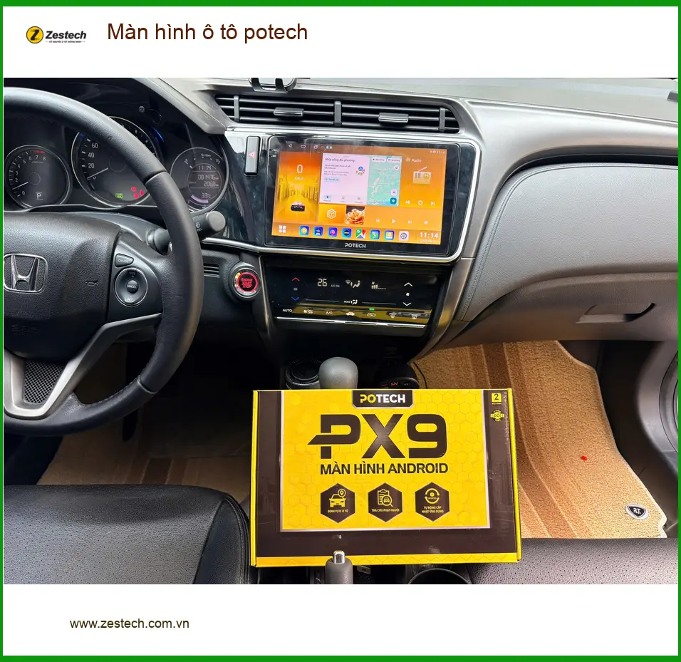 Anh Cường nâng cấp màn hình ô tô Potech cho Toyota Vios tại Quận 6 ảnh thực tế 2