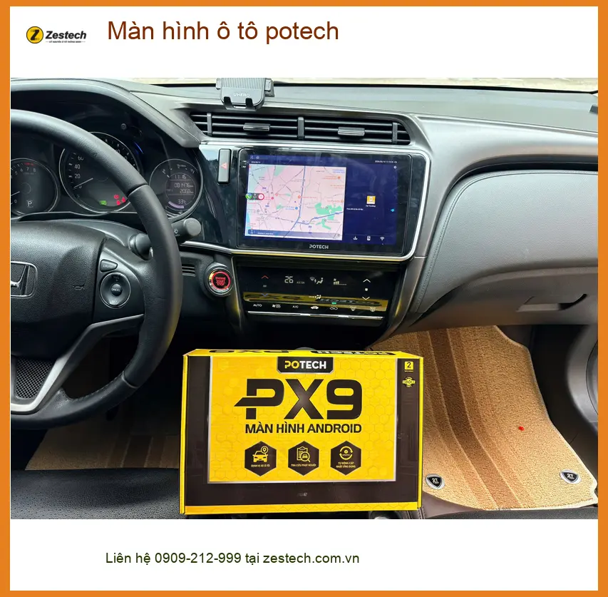 Anh Cường nâng cấp màn hình ô tô Potech cho Toyota Vios tại Quận 6 ảnh thực tế 3