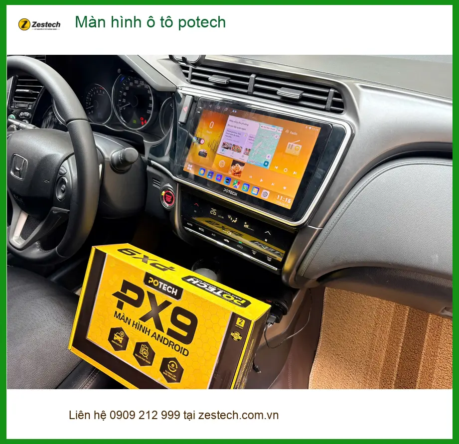 Anh Cường nâng cấp màn hình ô tô Potech cho Toyota Vios tại Quận 6 ảnh thực tế 4