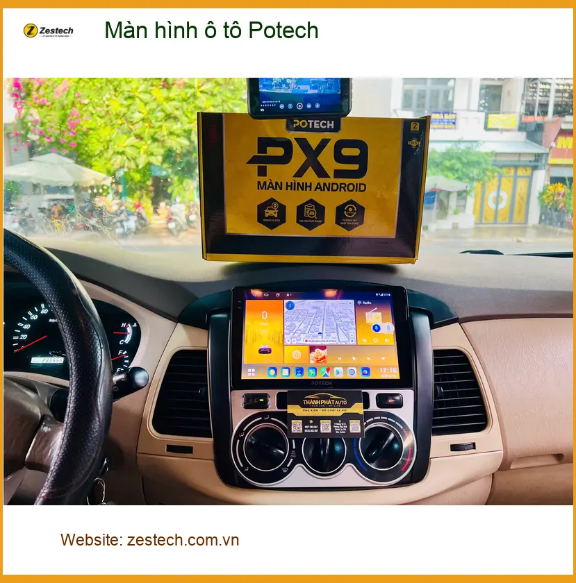 Anh Tùng lắp màn hình ô tô Potech cho Honda CRV tại Quận Bình Tân vì màn zin đã cũ