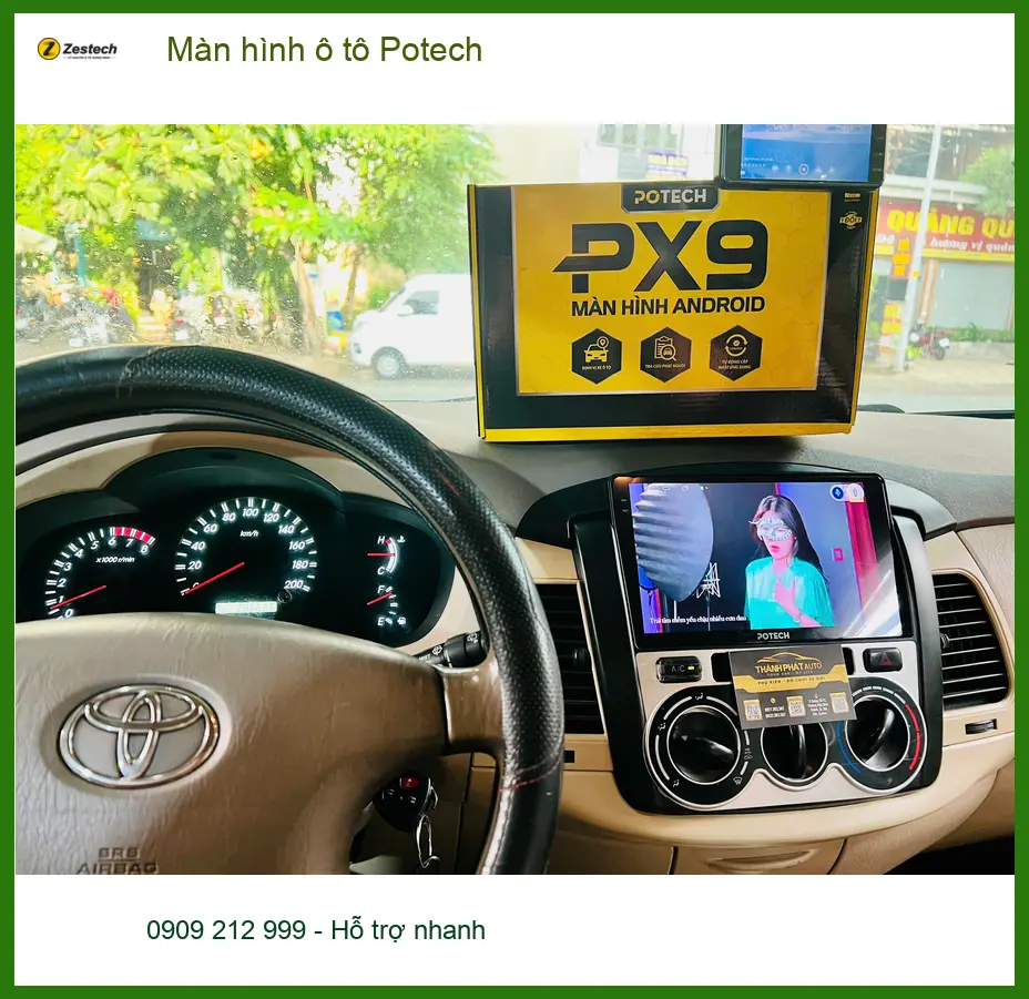 Anh Tùng lắp màn hình ô tô Potech cho Honda CRV tại Quận Bình Tân vì màn zin đã cũ ảnh thực tế 2