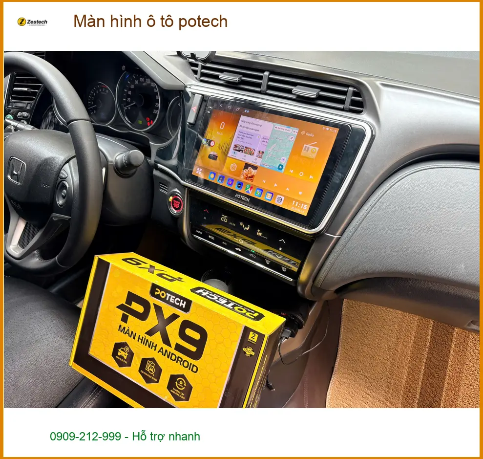 Anh Khoa lắp màn hình Potech Honda CRV Quận 2 dẫn đường, giải trí đa năng