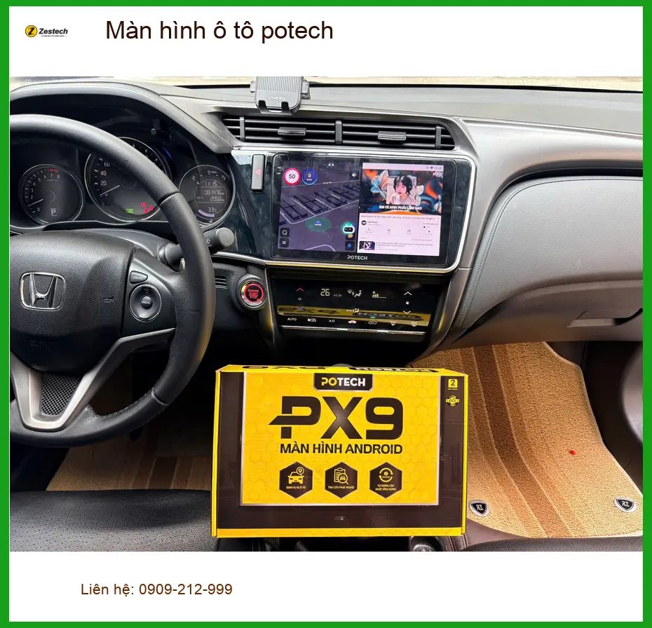 Anh Khoa lắp màn hình Potech Honda CRV Quận 2 dẫn đường, giải trí đa năng ảnh thực tế 5