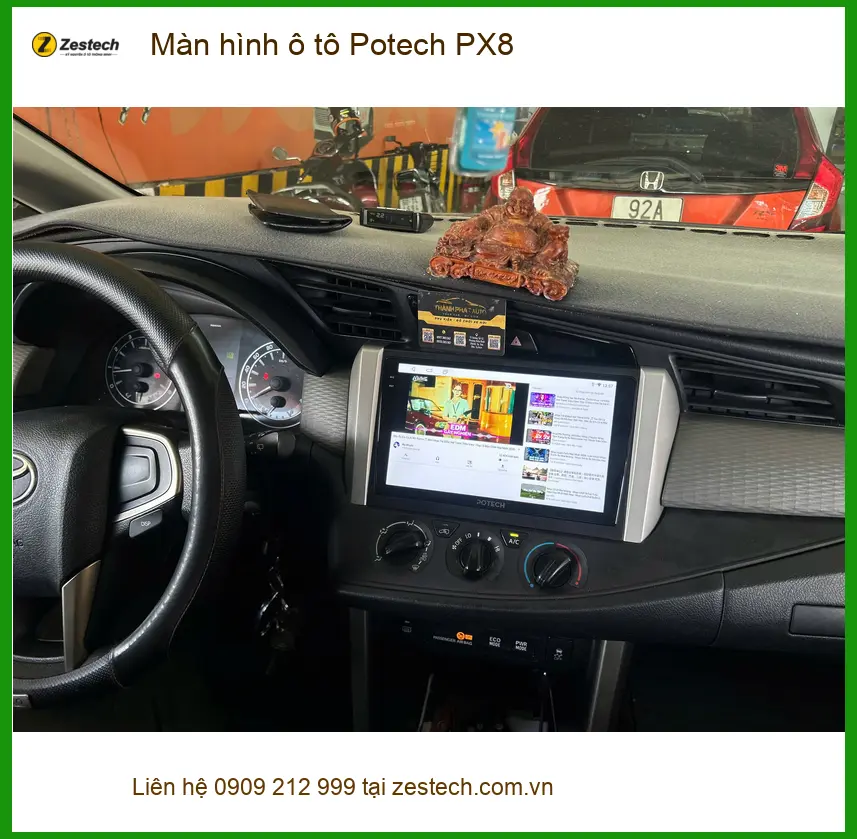 Anh Khang lắp màn hình Potech PX8 cho Suzuki XL7 ở Củ Chi tiện xem bản đồ