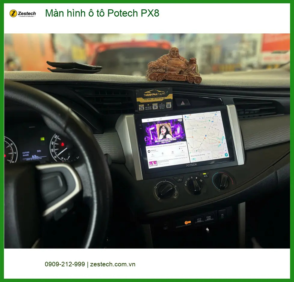 Anh Khang lắp màn hình Potech PX8 cho Suzuki XL7 ở Củ Chi tiện xem bản đồ ảnh thực tế 3