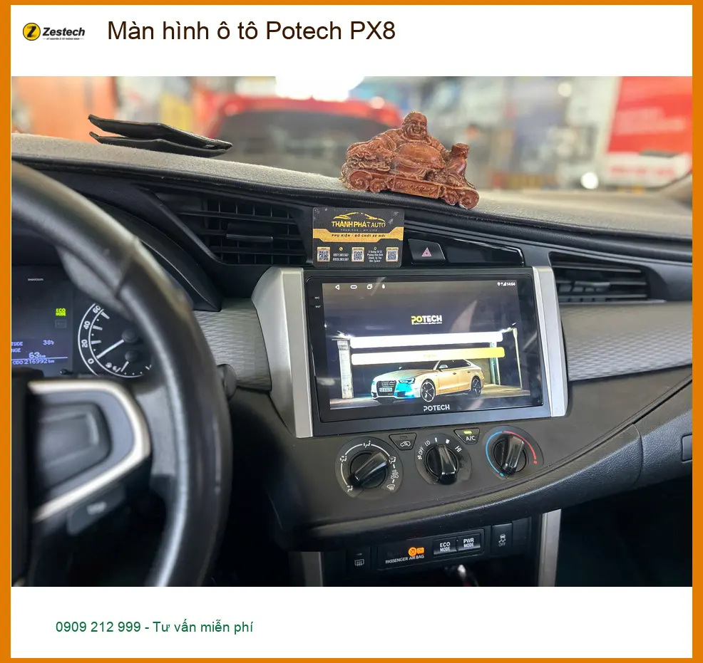 Anh Khang lắp màn hình Potech PX8 cho Suzuki XL7 ở Củ Chi tiện xem bản đồ ảnh thực tế 5
