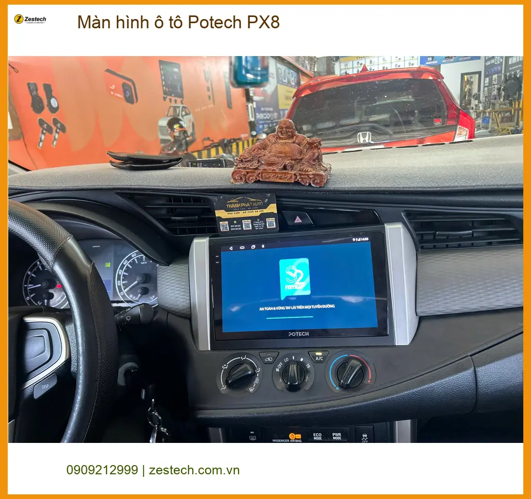 Anh Khang lắp Màn hình ô tô Potech PX8 cho Toyota Camry ở Quận 7