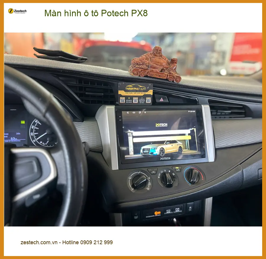 Anh Khang lắp Màn hình ô tô Potech PX8 cho Toyota Camry ở Quận 7 ảnh thực tế 3