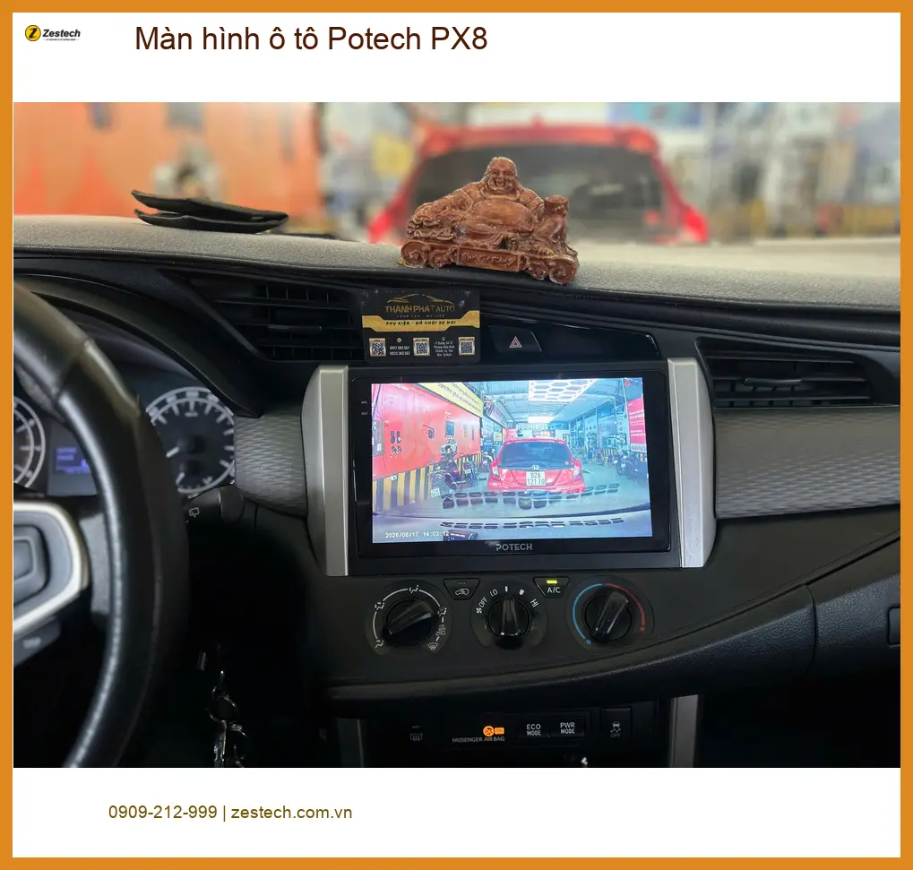 Anh Khang lắp Màn hình ô tô Potech PX8 cho Toyota Camry ở Quận 7 ảnh thực tế 5