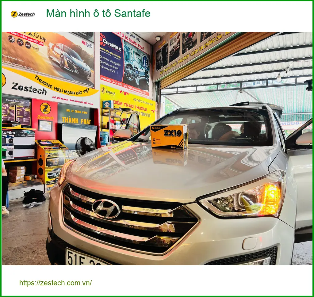 Anh Tùng nâng cấp màn hình ô tô Hyundai Santafe tại Quận Bình Thạnh ảnh thực tế 4