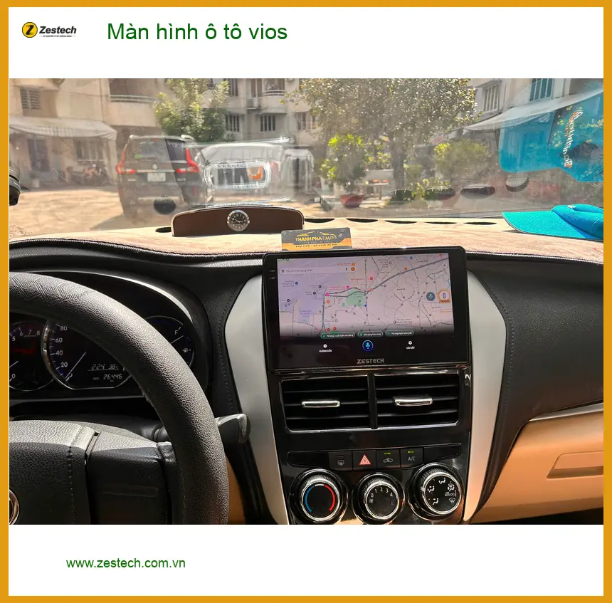 Anh Khang lắp màn hình ô tô Vios tại Hóc Môn để tiện dẫn đường và giải trí ảnh thực tế 2