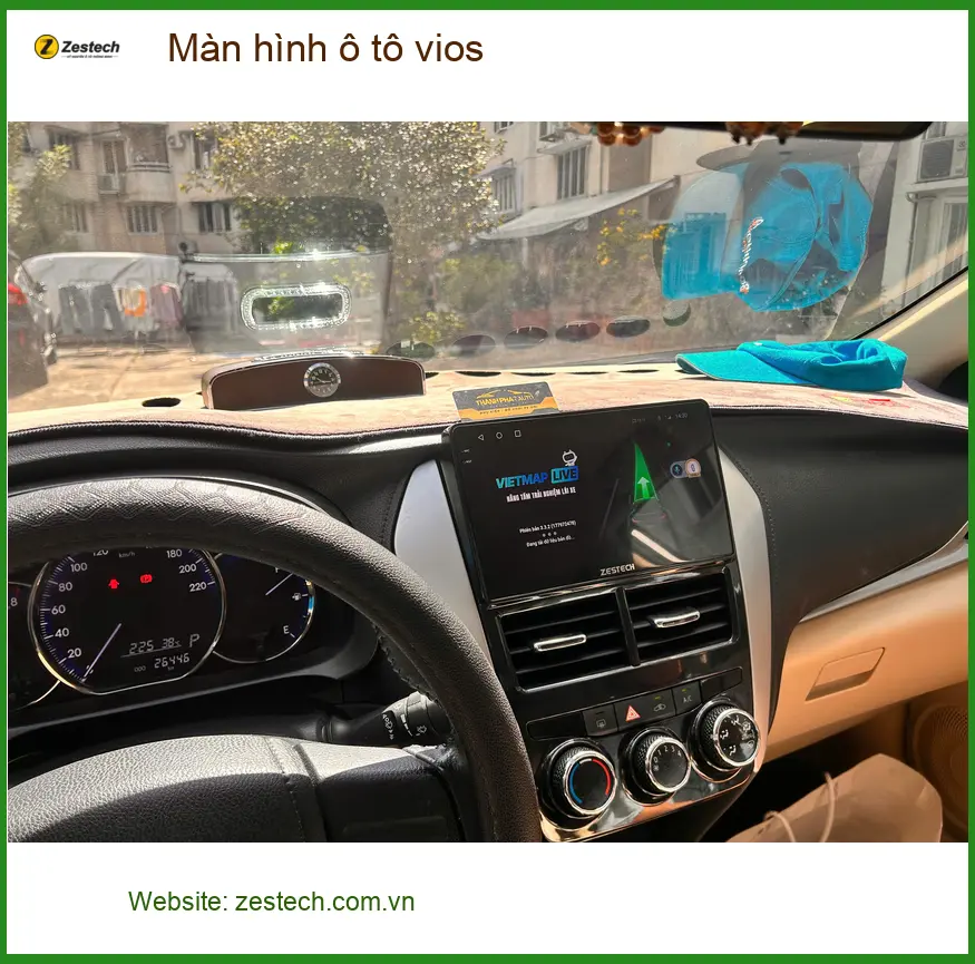 Anh Khang lắp màn hình ô tô Vios tại Hóc Môn để tiện dẫn đường và giải trí ảnh thực tế 3