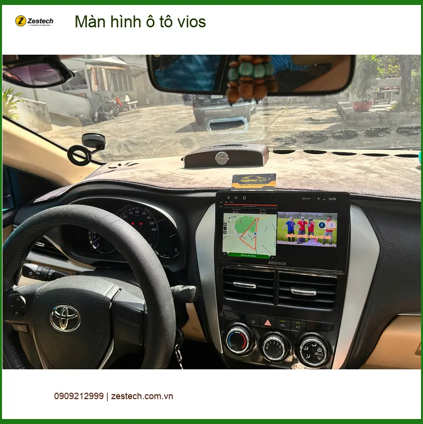 Anh Khang lắp màn hình ô tô Vios tại Hóc Môn để tiện dẫn đường và giải trí ảnh thực tế 4