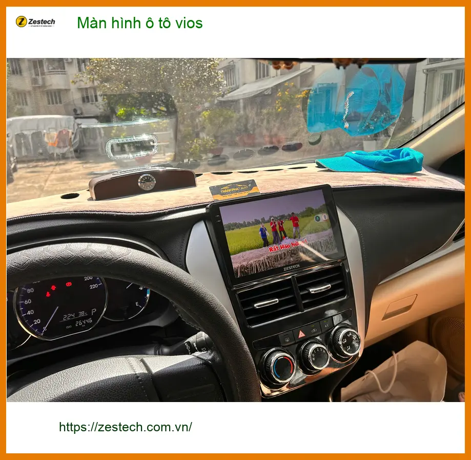 Anh Khang lắp màn hình ô tô Vios tại Hóc Môn để tiện dẫn đường và giải trí ảnh thực tế 5