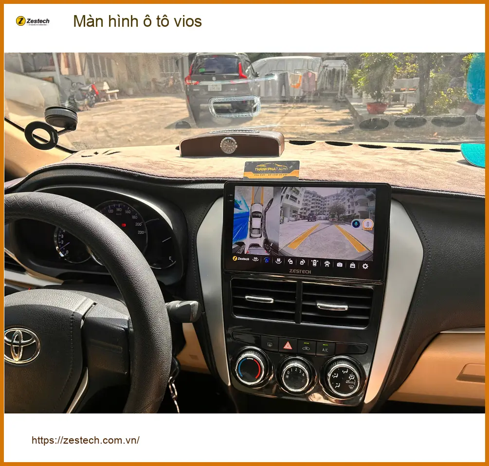 Anh Duy Khang lắp màn hình ô tô Toyota Vios tại Quận Thủ Đức để nâng cấp trải nghiệm lái xe ảnh thực tế 3
