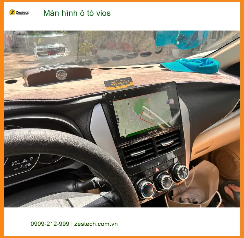 Anh Duy Khang lắp màn hình ô tô Toyota Vios tại Quận Thủ Đức để nâng cấp trải nghiệm lái xe ảnh thực tế 4