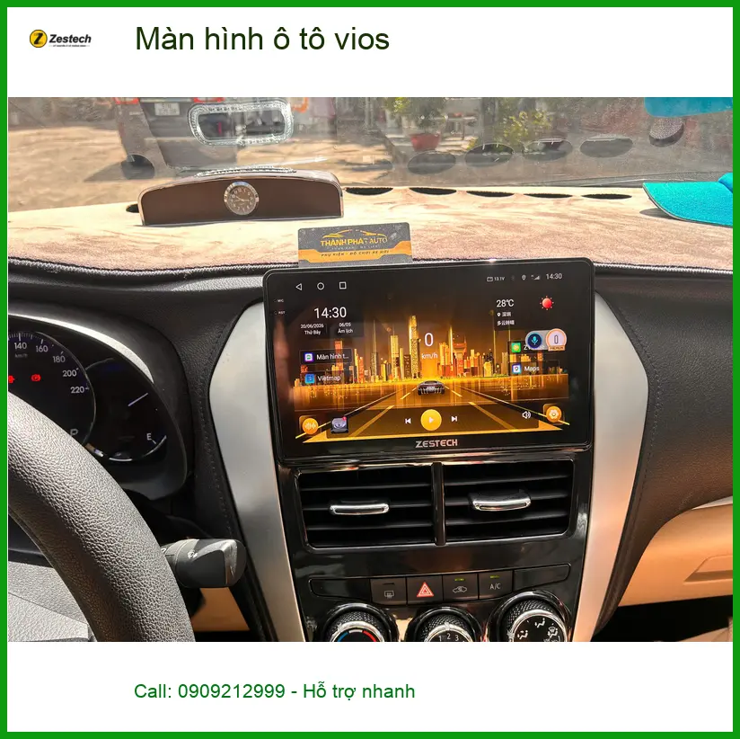 Anh Duy Khang lắp màn hình ô tô Toyota Vios tại Quận Thủ Đức để nâng cấp trải nghiệm lái xe ảnh thực tế 5