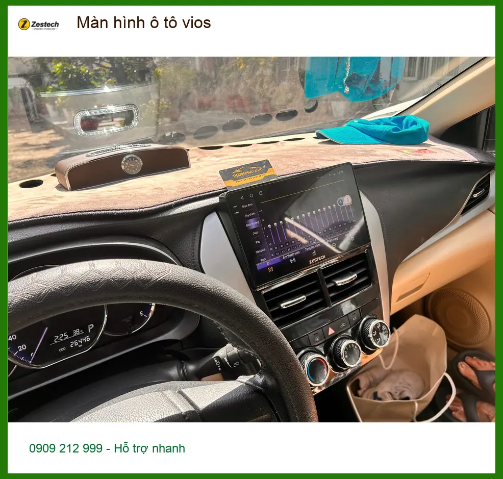 Anh Quang lắp màn hình ô tô Vios tại Quận Tân Bình để nâng tầm trải nghiệm lái ảnh thực tế 3