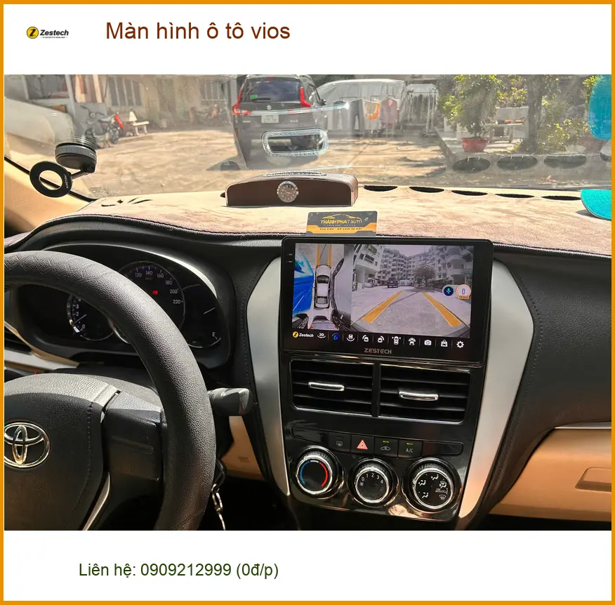 Chị Thảo nâng cấp màn hình ô tô Vios tại Quận 12 để có nhiều tính năng giải trí hơn ảnh thực tế 2