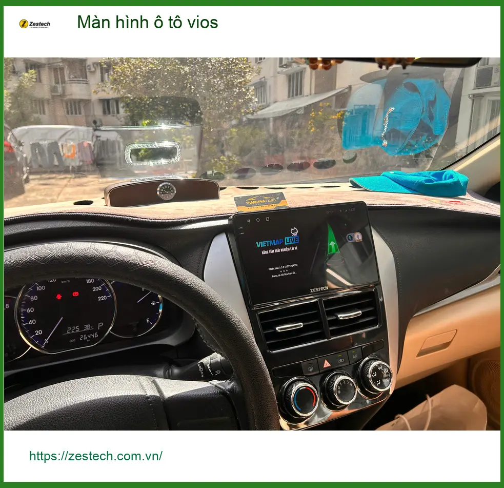 Chị Thảo nâng cấp màn hình ô tô Vios tại Quận 12 để có nhiều tính năng giải trí hơn ảnh thực tế 3