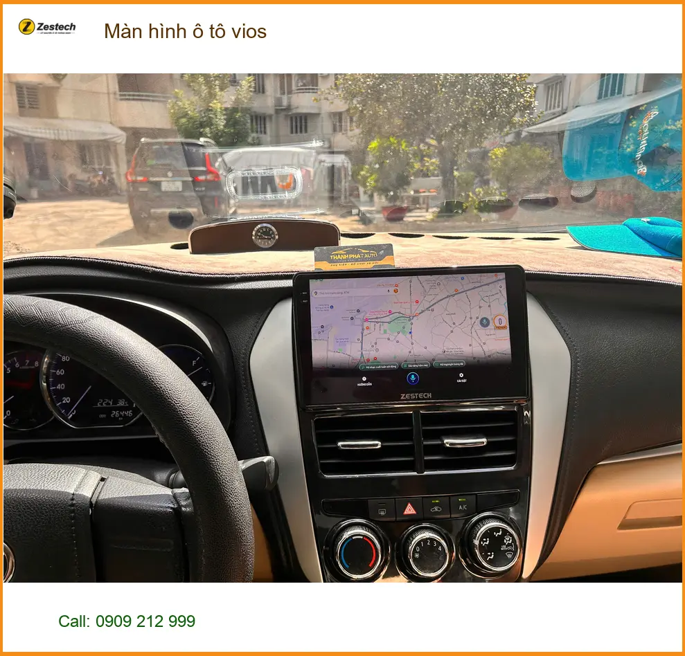 Chú Minh lắp màn hình Android ô tô Vios tại Quận 6 để tiện theo dõi bản đồ và giải trí ảnh thực tế 2
