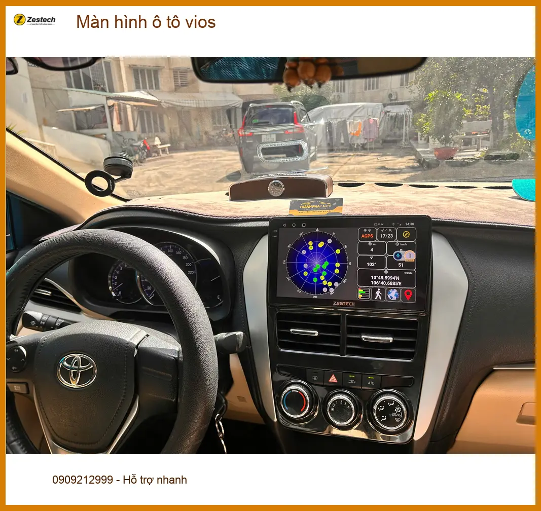 Chú Minh lắp màn hình Android ô tô Vios tại Quận 6 để tiện theo dõi bản đồ và giải trí ảnh thực tế 3