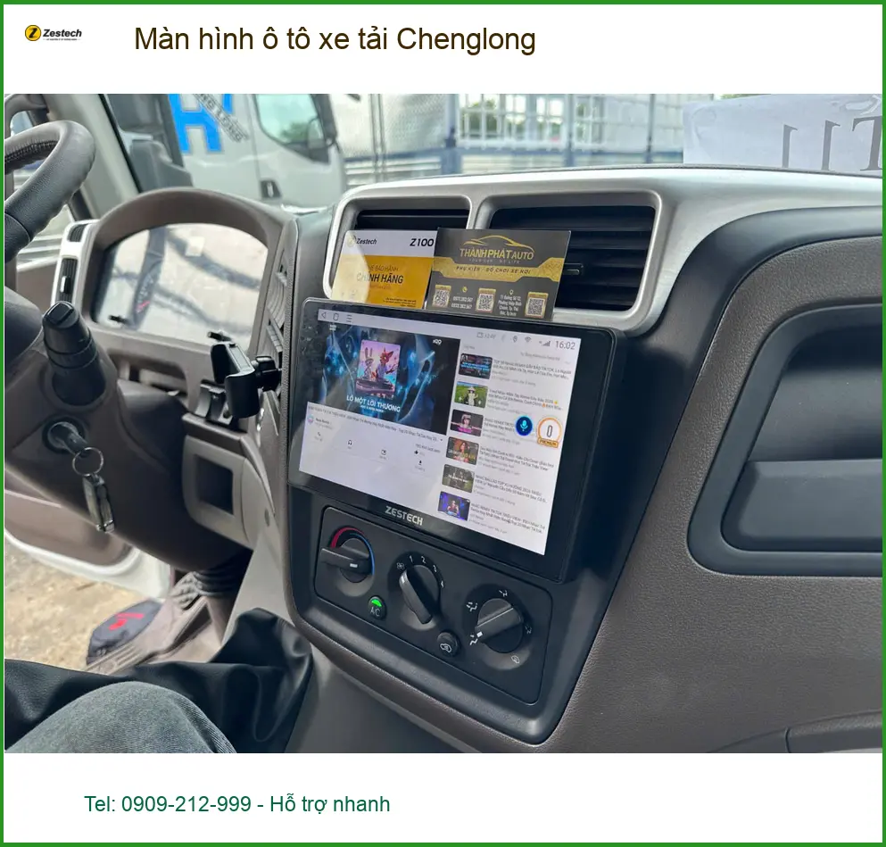 Anh Thắng lắp màn hình ô tô xe tải Chenglong M3 tại Quận 7 để dễ quan sát đường ảnh thực tế 4