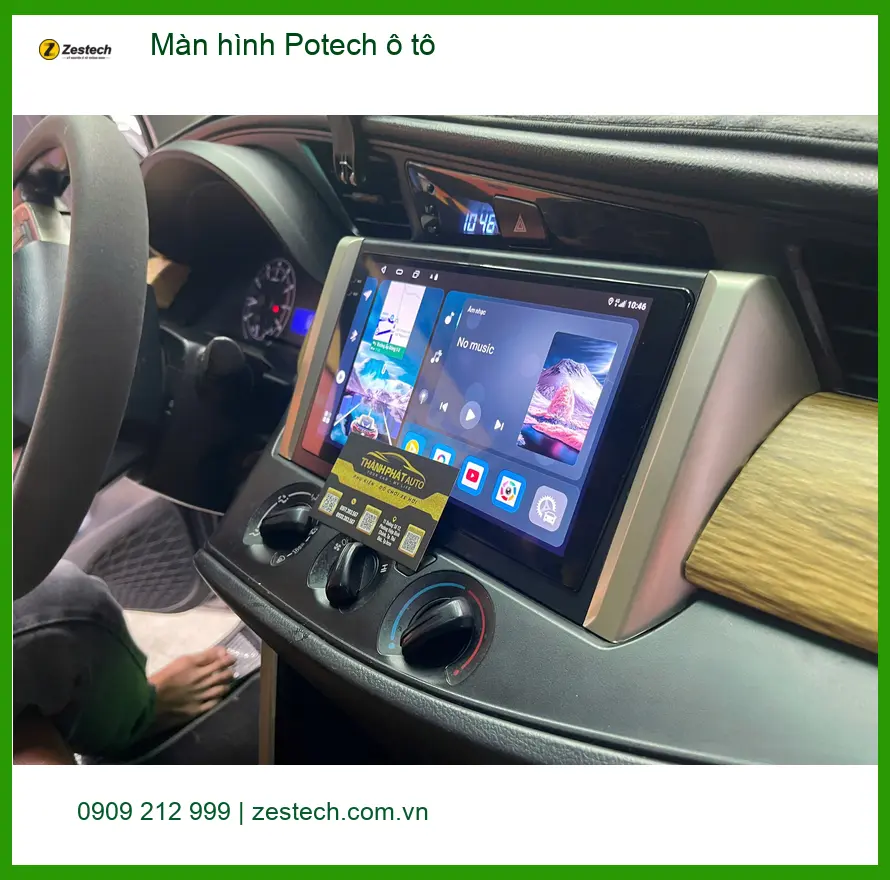 Chị Ngân lắp màn hình Potech ô tô Hyundai Accent tại Quận 2 để nâng tầm giải trí