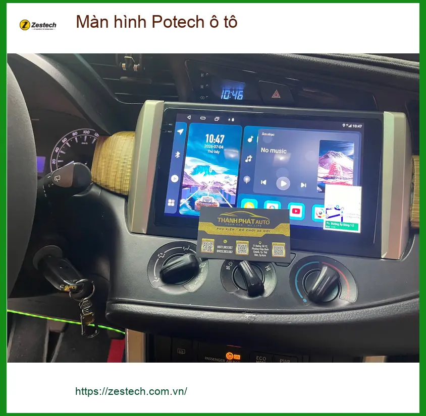 Chị Ngân lắp màn hình Potech ô tô Hyundai Accent tại Quận 2 để nâng tầm giải trí ảnh thực tế 3