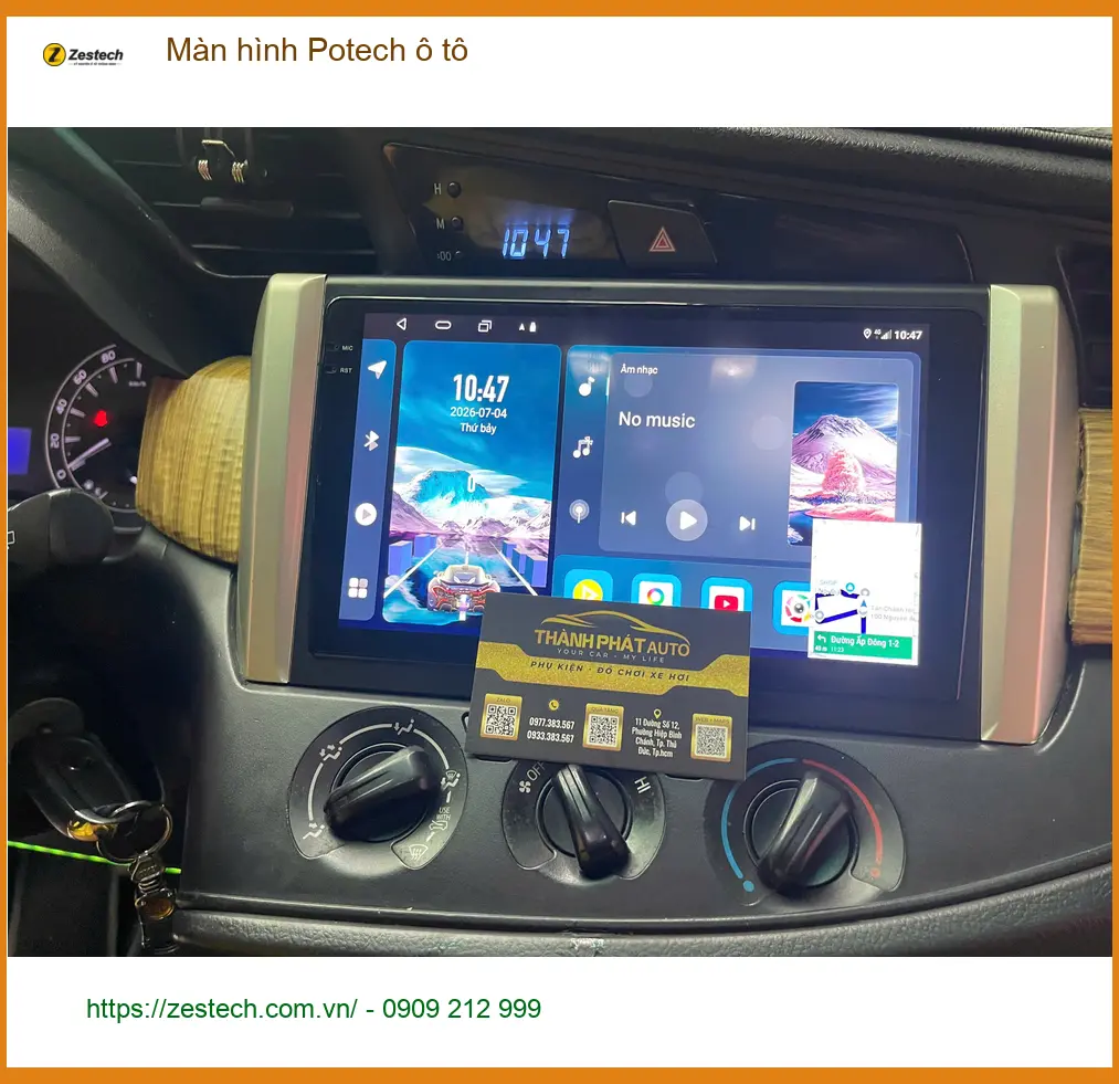 Chị Ngân lắp màn hình Potech ô tô Hyundai Accent tại Quận 2 để nâng tầm giải trí ảnh thực tế 4