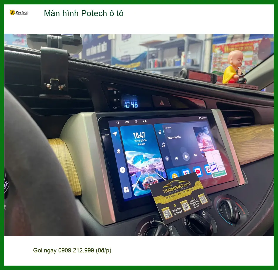Chị Mai Anh lắp Màn hình Potech ô tô cho Honda HR-V tại Quận 9 vì màn hình zin đã cũ ảnh thực tế 4