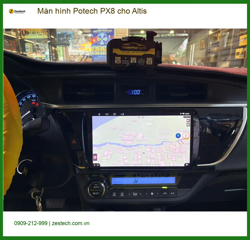 Anh Đức An nâng cấp màn hình Potech PX8 cho Altis Quận 6 để trải nghiệm công nghệ