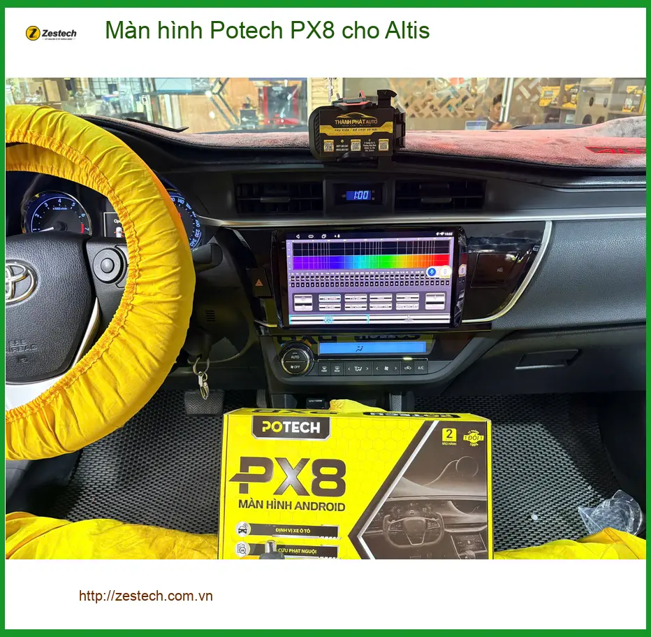 Anh Dũng nâng cấp Màn hình Potech PX8 cho Altis tại Cần Giờ ảnh thực tế 2