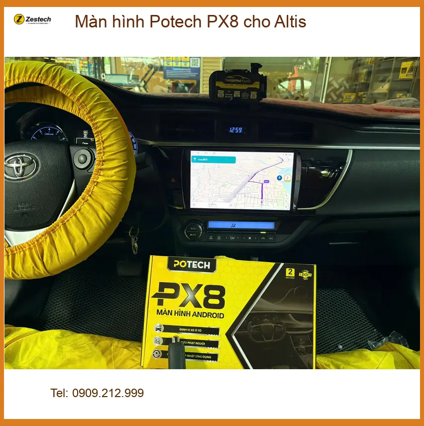 Anh Phước lắp Màn hình Potech PX8 cho Altis tại Quận 10 để nâng tầm trải nghiệm lái ảnh thực tế 2